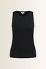 Mouwloze jersey top