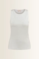 Mouwloze jersey top