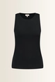 Mouwloze jersey top