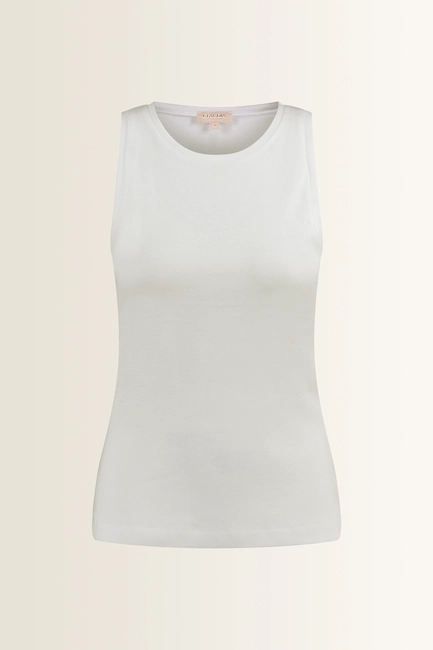 Mouwloze jersey top