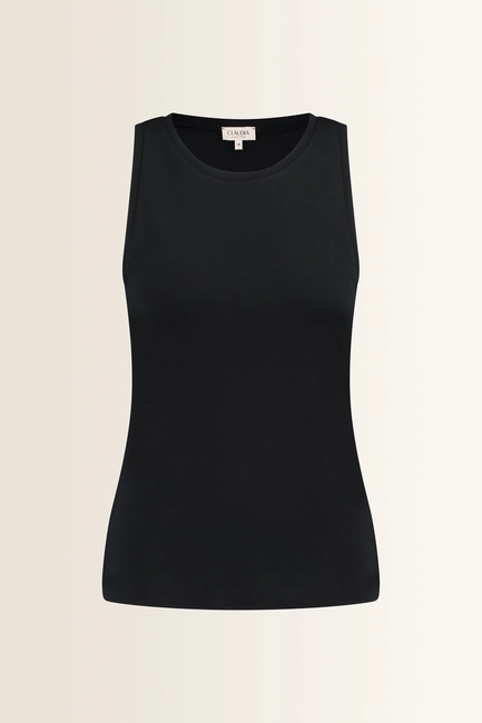 Mouwloze jersey top