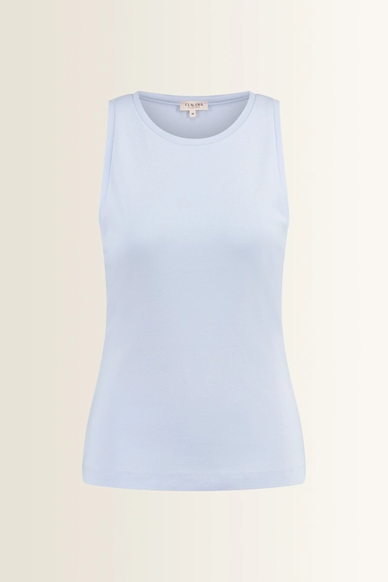Mouwloze jersey top