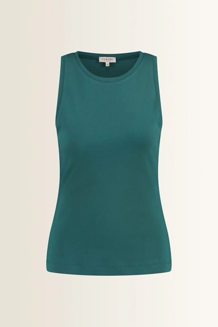 Mouwloze jersey top