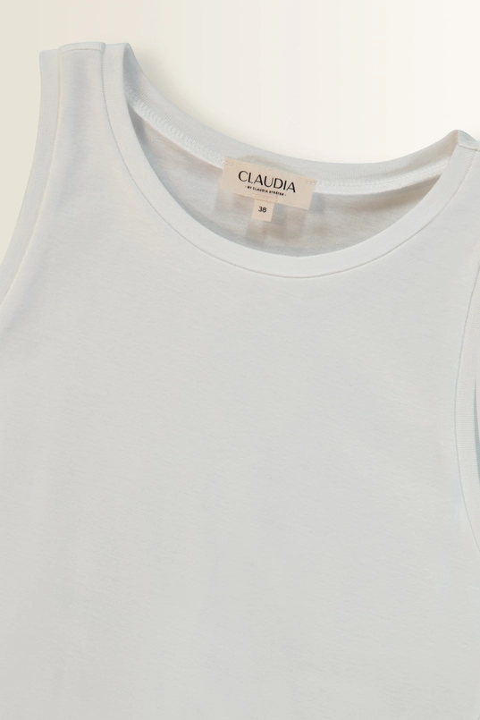 Mouwloze jersey top