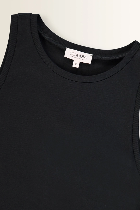 Mouwloze jersey top