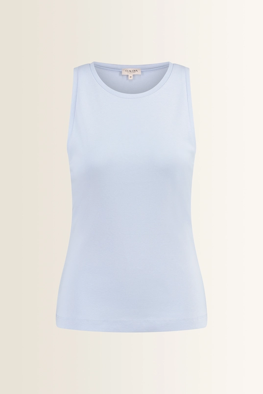 Mouwloze jersey top