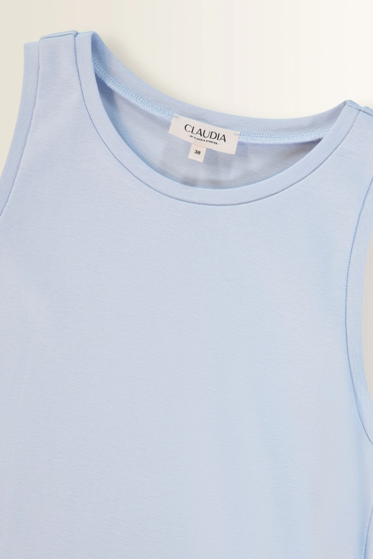 Mouwloze jersey top