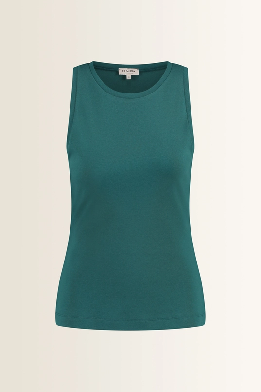 Mouwloze jersey top