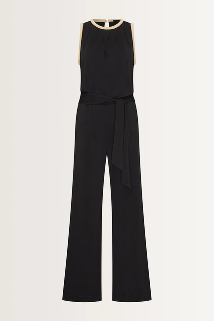 Mouwloze jumpsuit met strikceintuur