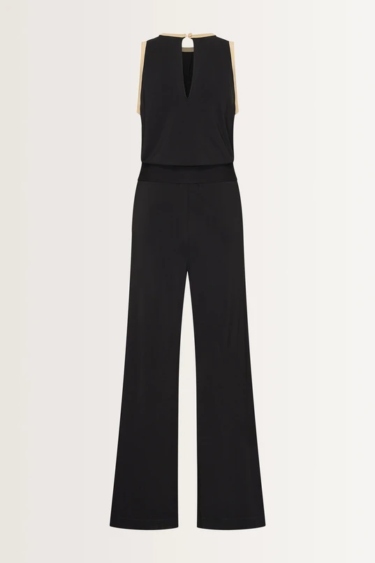 Mouwloze jumpsuit met strikceintuur