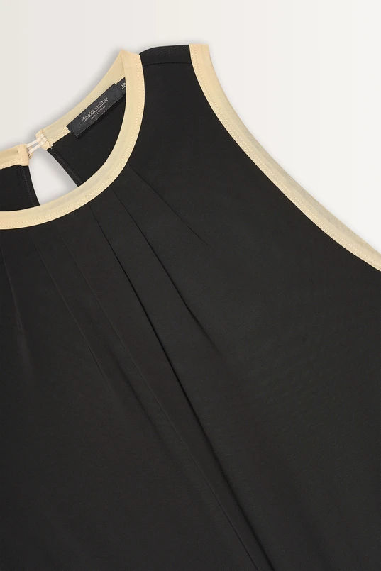 Mouwloze jumpsuit met strikceintuur