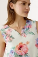 Mouwloze jurk met aquarelprint OUI