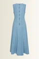 Mouwloze jurk van denim