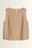 Mouwloze linnen blouse Marc O'Polo