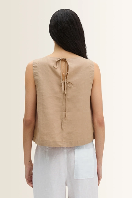 Mouwloze linnen blouse Marc O'Polo