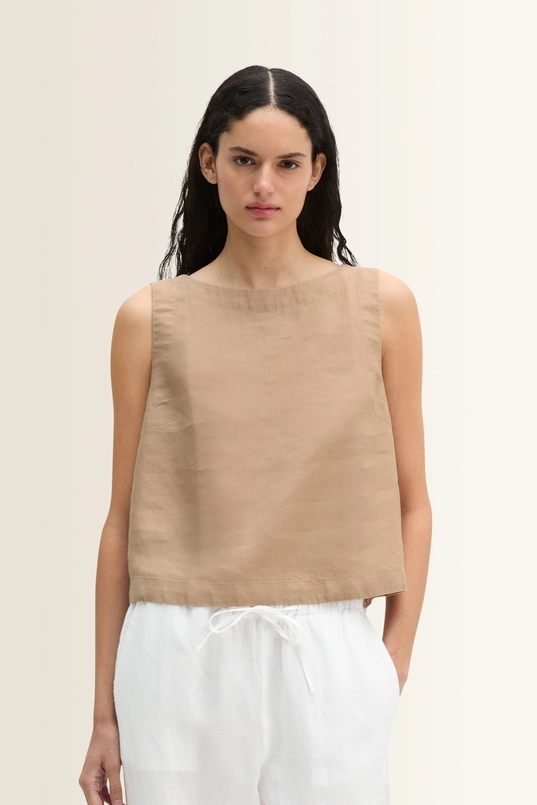 Mouwloze linnen blouse Marc O'Polo