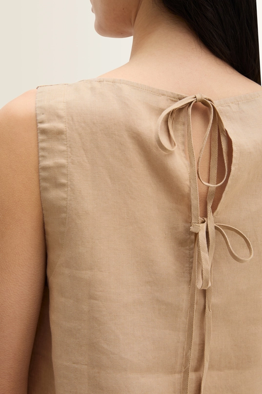 Mouwloze linnen blouse Marc O'Polo