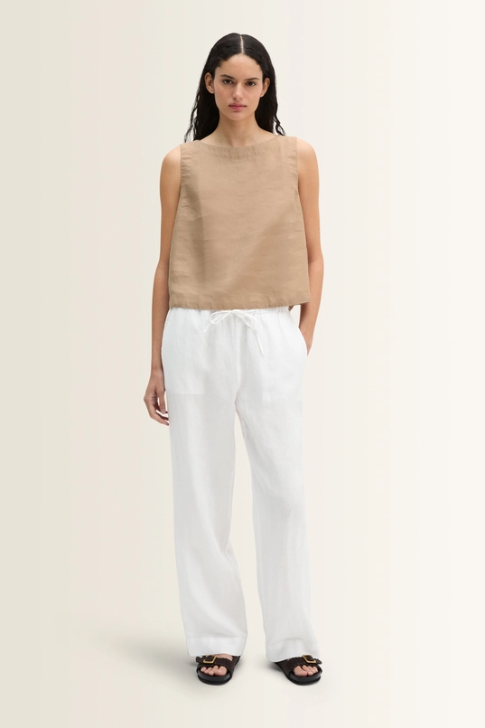 Mouwloze linnen blouse Marc O'Polo