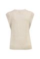 Mouwloze lurex trui