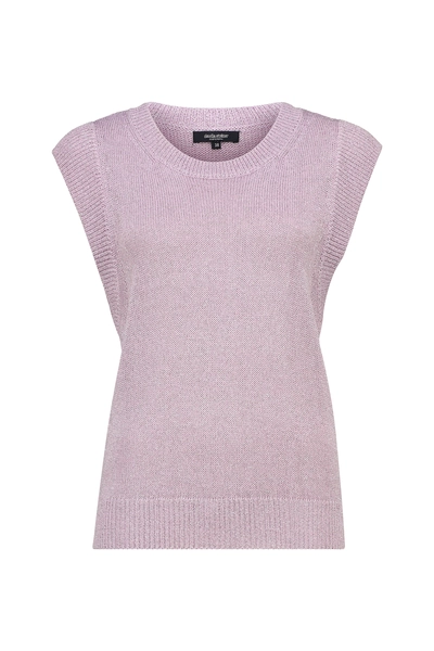 Mouwloze lurex trui