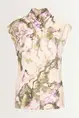 Mouwloze top abstracte print