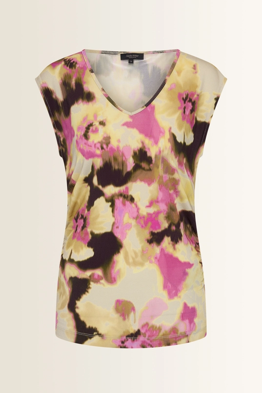 Mouwloze top in all-over print