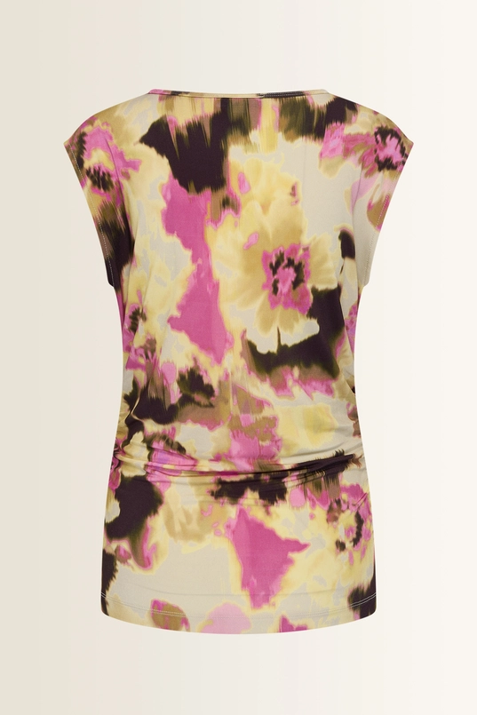 Mouwloze top in all-over print