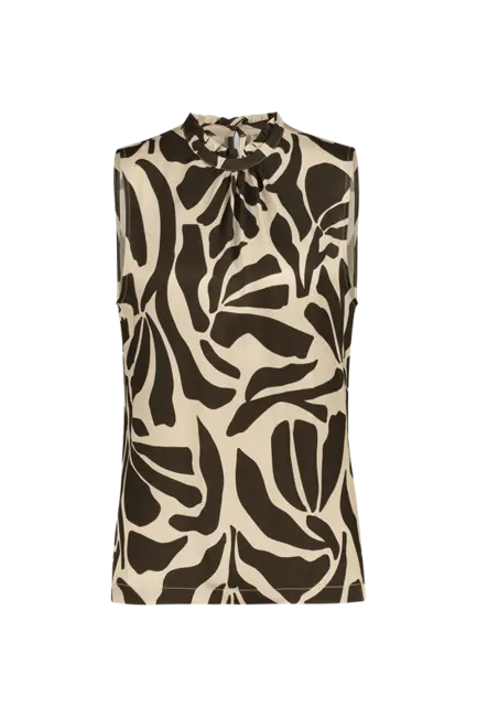 Mouwloze top met print