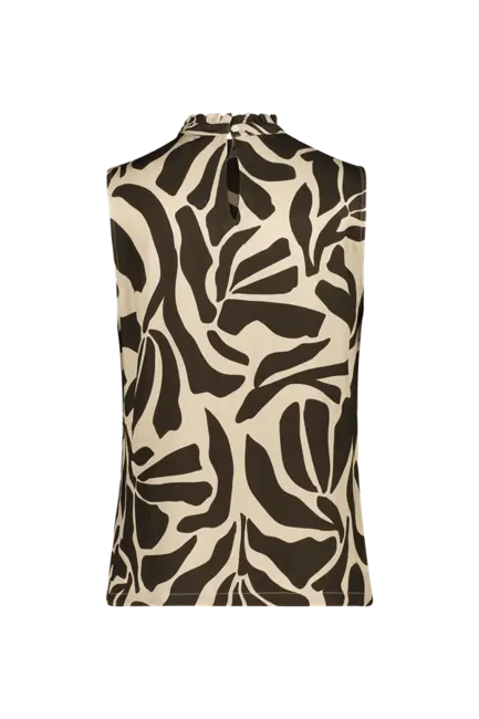 Mouwloze top met print