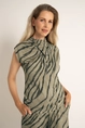 Mouwloze top met zebraprint