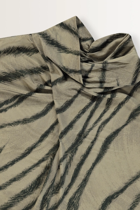 Mouwloze top met zebraprint