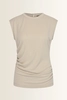 Mouwloze top plooidetail