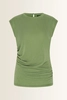 Mouwloze top plooidetail