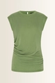 Mouwloze top plooidetail