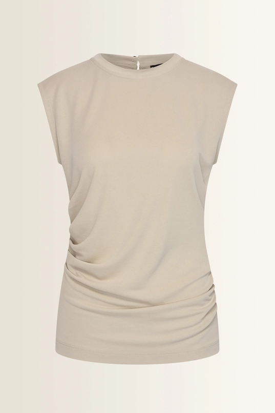Mouwloze top plooidetail