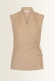 Mouwloze wrap blouse