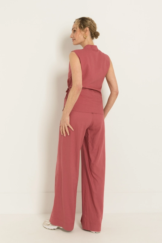 Mouwloze wrap blouse