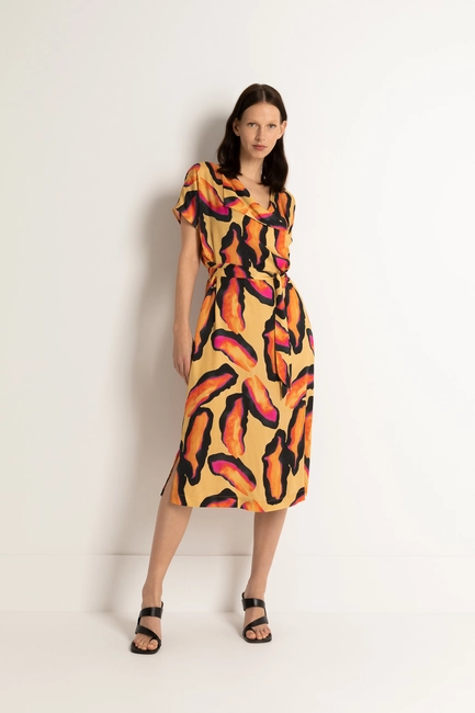 Multicolour print jurk