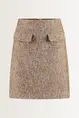 Multicolour tweed minirok