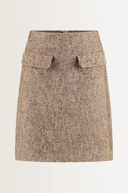 Multicolour tweed minirok