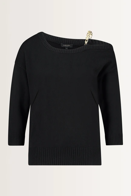 Offshoulder trui ketting