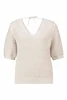 Opengebreide lurex trui