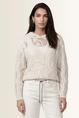 Opengewerkte sweater met chenillegaren Monari