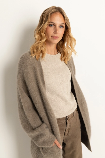 Openvallend vest van alpaca