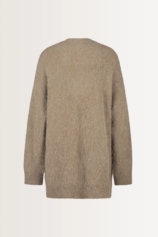 Openvallend vest van alpaca