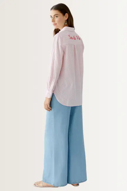 Oversized blouse met borduursels OUI