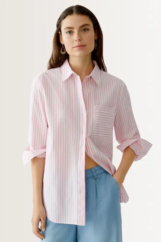 Oversized blouse met borduursels OUI