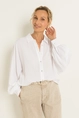 Oversized blouse met volumemouwen