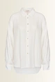 Oversized blouse met volumemouwen