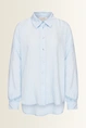 Oversized blouse met volumemouwen